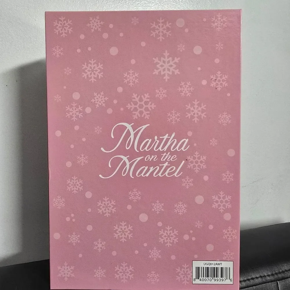 Martha Stewart Martha on The Mantel 10” Christmas Pink Plush Figurine, New